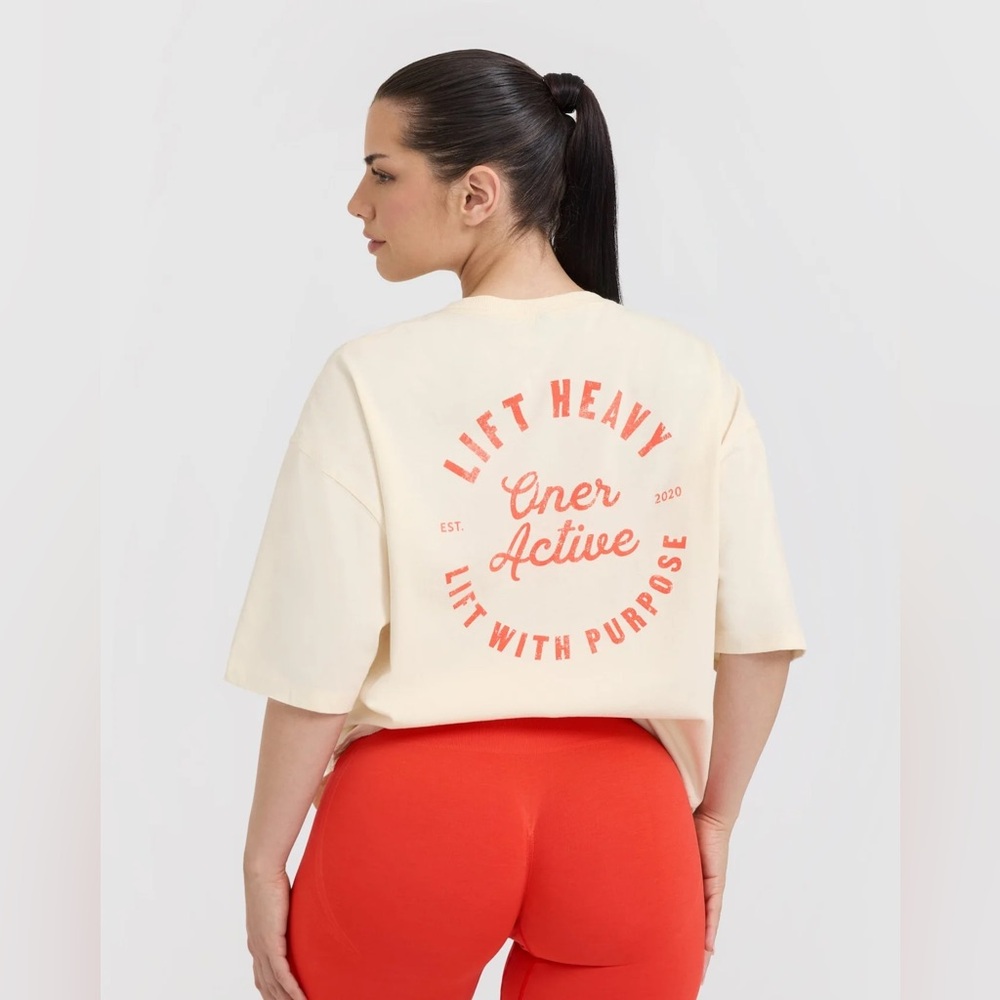 Oner Active 
OA Graphic Washed T-Shirt | Off White - S